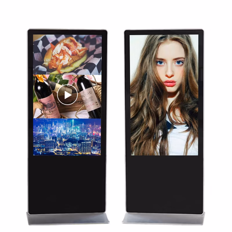 Commercial Display 55 Inch Floor Stand Ad Kiosk LED Advertising Display Board LED Digital Signage Totem