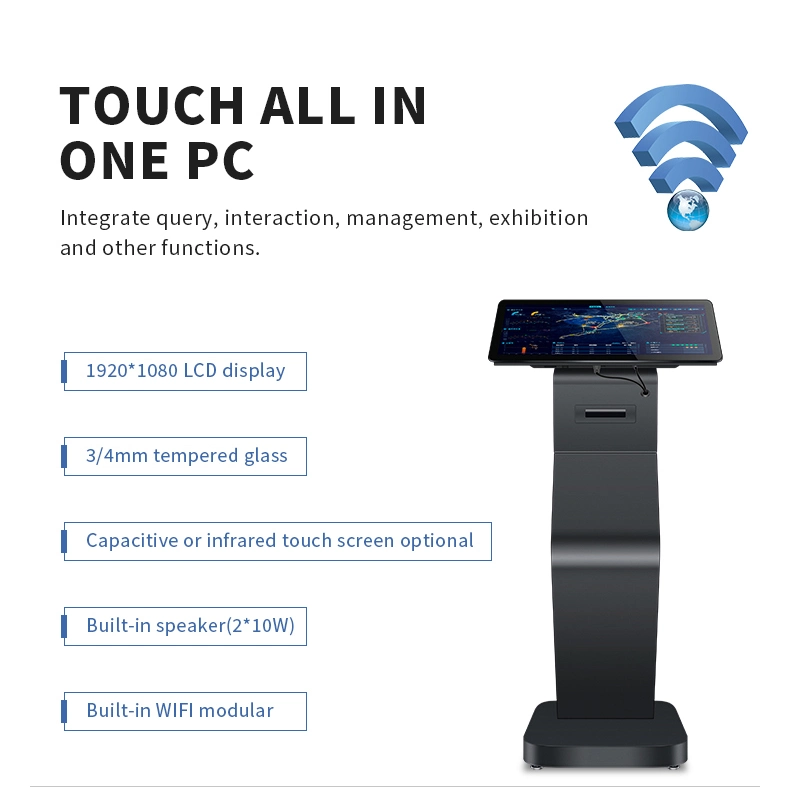 Self Service Kiosk Touch Screen Kiosk Public 32 43 50 55 Inch Full HD 4K Information Wayfinding LCD Digital Interactive Kiosk