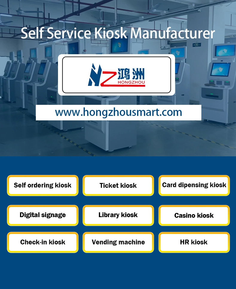 Digital Window Restaurant Self Service Ordering Payment Kiosk Curved Touchscreen Unattended Terminal Kiosk