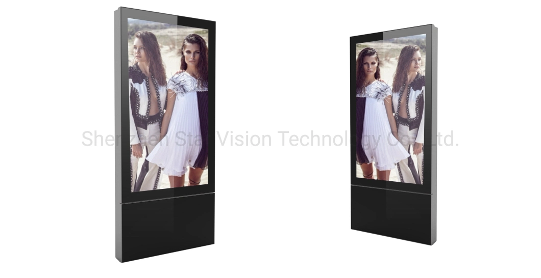 Free Standing 65 Inch Interactive Digital Signage Display Totem Full HD 1080P LCD Monitor Touch Screen Kiosk Advertising Screen