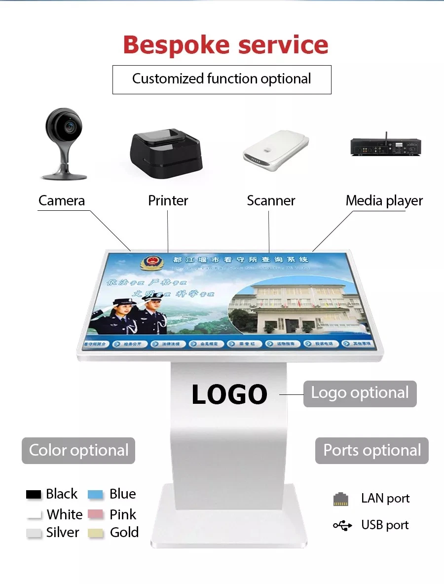 32 Inch Capacitive Touch Android Self Service Payment Interactive Advertising LCD Kiosk