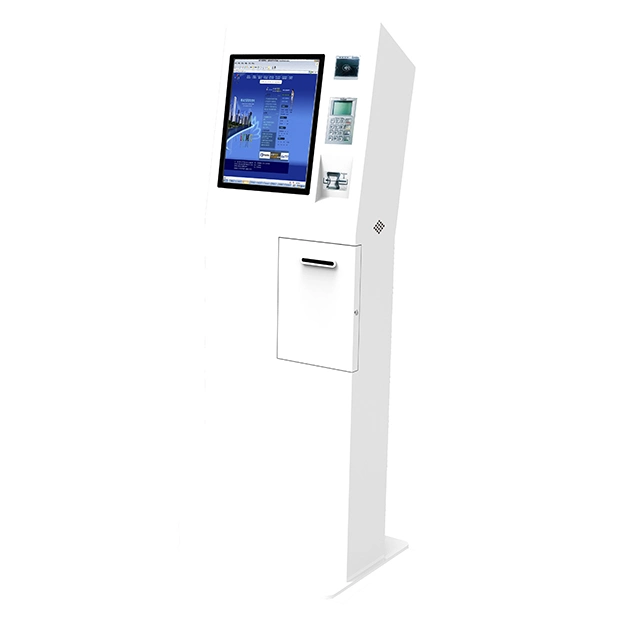 Slim Outdoor Street Touch Screen Self Service Parking Coin Payment Kiosk