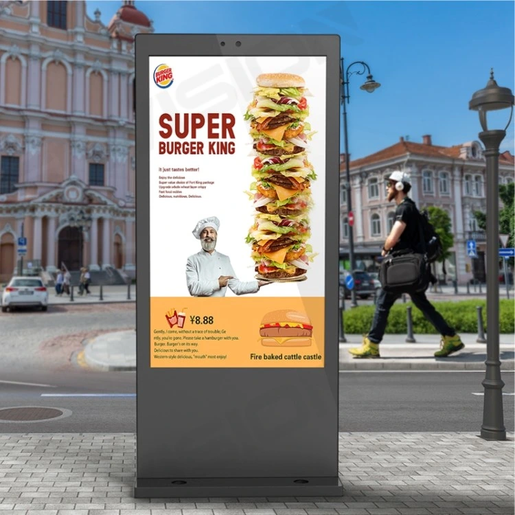 55 65 Inch Waterproof Digital Outdoor Advertising Monitor Kiosk Double Sided Outdoor Digital Signage Display Totem