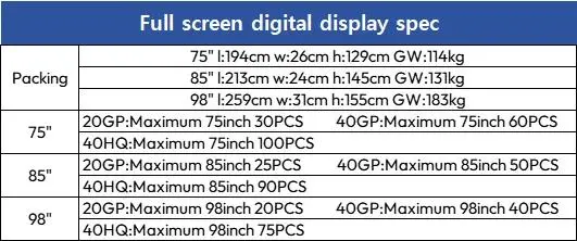 Digital Signage 75 86 98 Inch LCD Digital Display Digital Signage Digital Display Screen Display Movable Vertical Digital Signs for Businesses