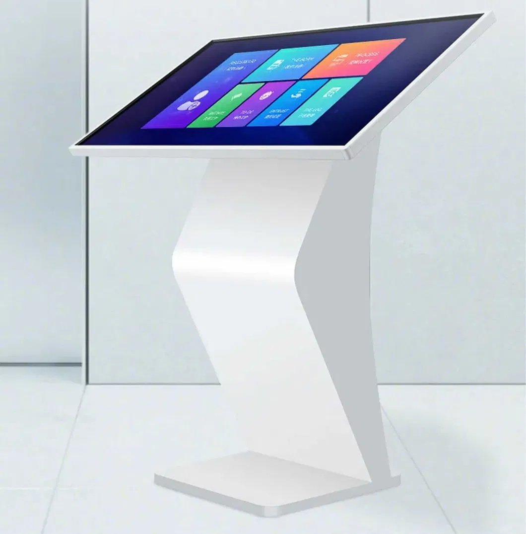 32 43 49 55 Inch OEM K Style Floor Standing Touch Screen Kiosk Indoor Showroom Digital Signage Advertising Player