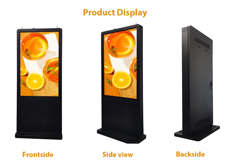 Netoptouch 12.1~86 Inch Single Screen Outdoor Use Advertising Kiosk Double-Sided Display 1000~2500 Nits Waterproof Kiosk Air-Cooled Touch Panel Smart Player