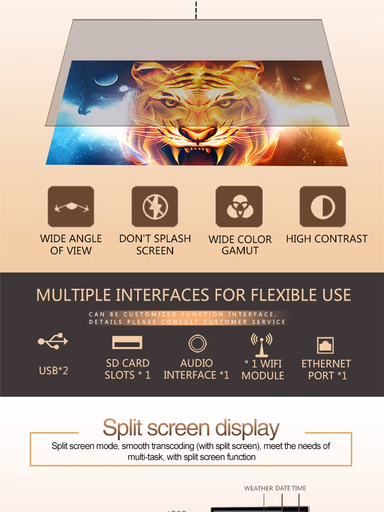 Floor Stand 55 Inch Indoor Interactive Touch LCD Advertising Media Player Digital Signage Screen Kiosk