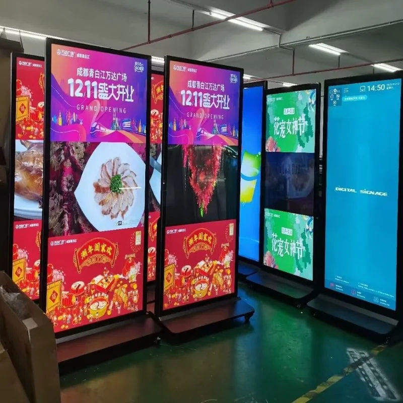 Full HD Screen 85 86 Inch LCD Advertising Poster Indoor Digital Signage 2023 Latest Information Smart Touch Screen Kiosk