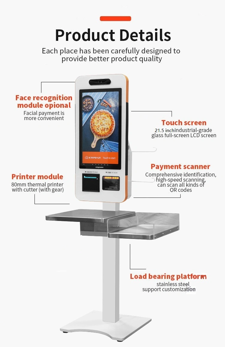 43 Inch Self Checkout Service Kiosk Digital Signage Machine LCD Display Android Windows OS Touch Screen Interactive Bill Payment Terminal Kiosk