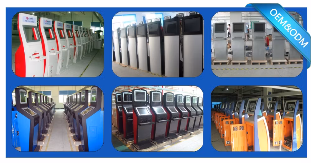 Wall Mounted Touch Screen Self Service Ordering Payment Kiosk with Printer