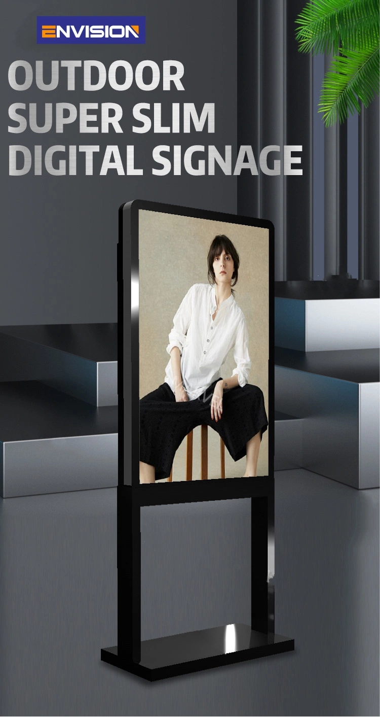 Envision 55 65 75 86 Commercial Monitor Advertising Player IP65 Outdoor LCD Waterproof Totem Displays Interactive Touch Screen Kiosk Information Digital Signage