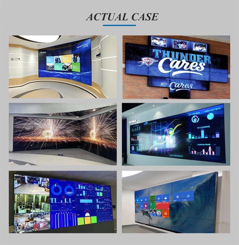 High Quality HD Screen Videos Player Kiosk 3X3 2X2 4X4 Ultra Narrow Bezel 55 Inch LED Display LCD Video Wall for Advertising Display