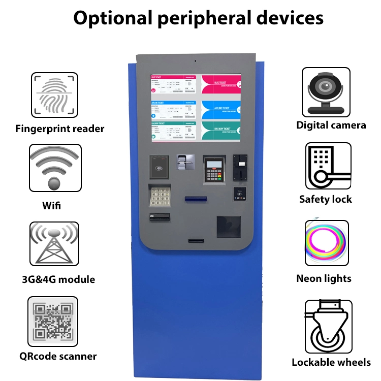 Netoptouch Free Standing Water Proof Touch Screen All in One Self Checkout Outdoor Kiosk