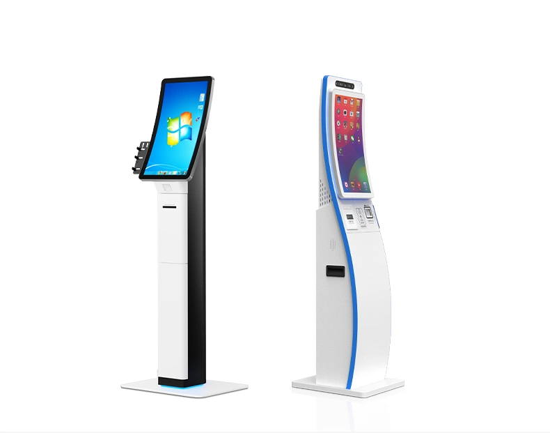 Curved Screen Self-Service Terminal All-in-One PC Free Standing Interactive Multi Touch Multimedia Kiosk