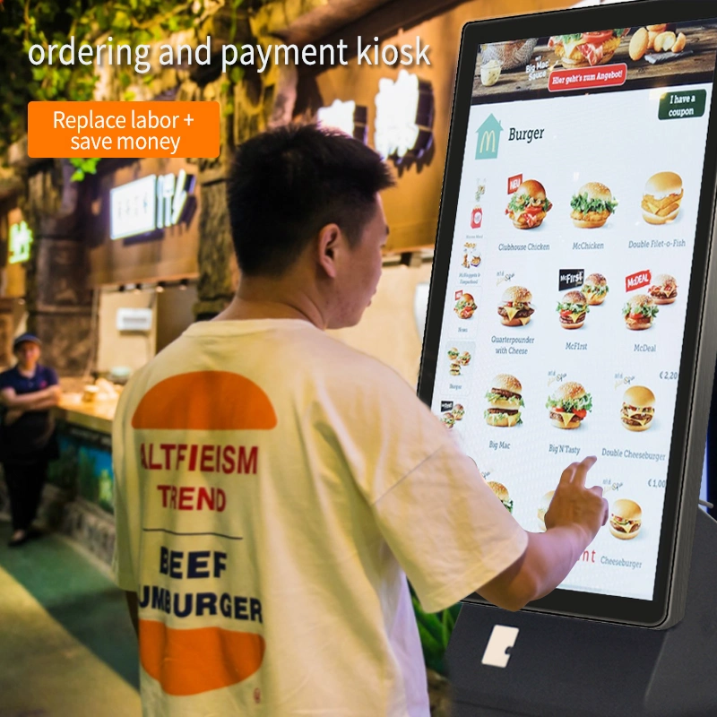 Grocery Supermarket Tablet Touch Screen Msr Camera RFID Self Service Checkout Machines Scanner Payment Terminal Kiosk Panel Display