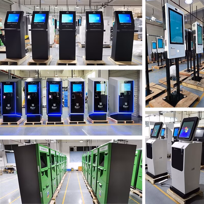 Wall Mounted Touch Screen Self Service Ordering Payment Kiosk with Printer