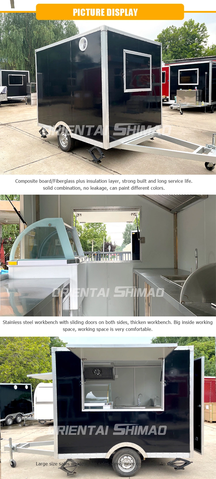 Stainless Steel Mobile Food Caravan Fully Equipped Catering Caravan