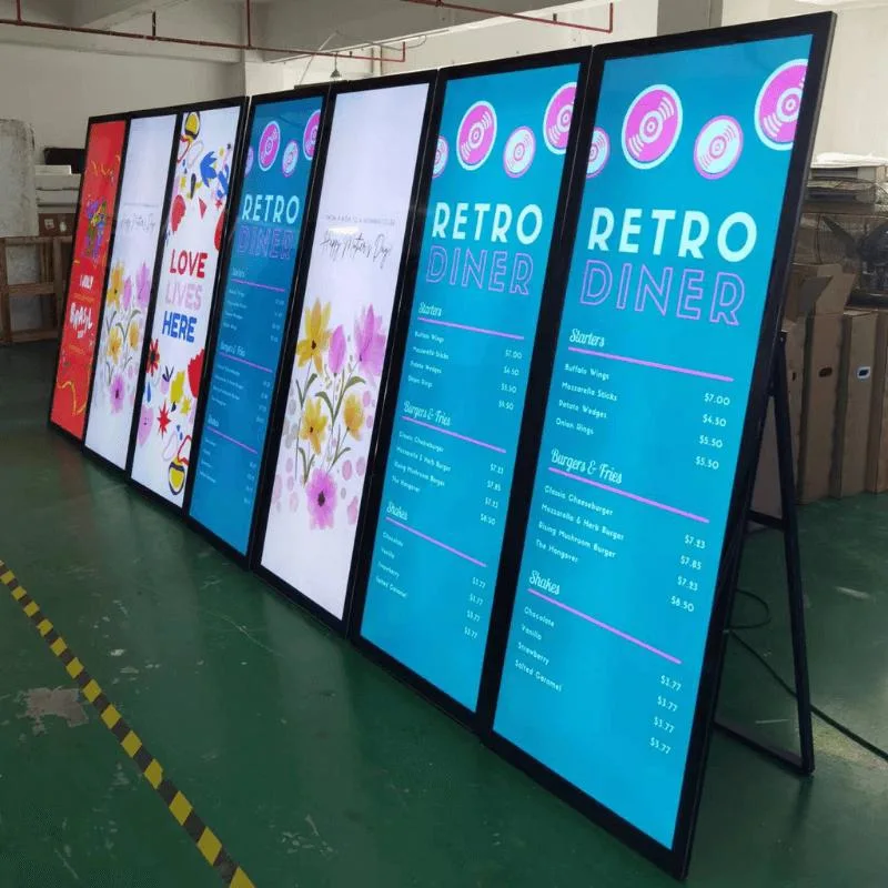 75&quot; Indoor Full Screen 4K LCD Totem Poster Advertising Standing Kiosk with Software Digital Signage Display