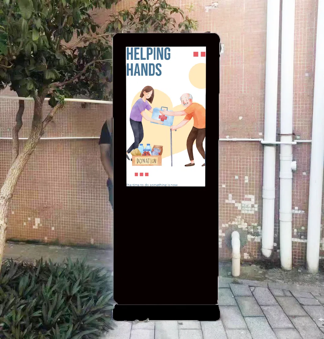 Netoptouch 12.1~86 Inch Single Screen Outdoor Use Advertising Kiosk Double-Sided Display 1000~2500 Nits Waterproof Kiosk Air-Cooled Touch Panel Smart Player