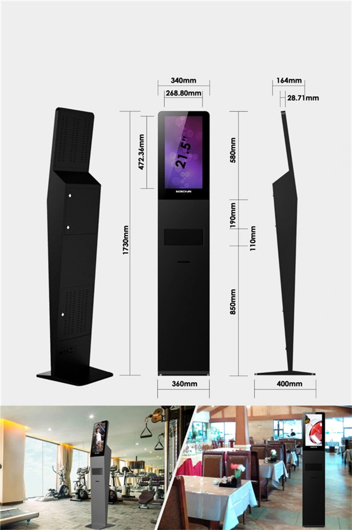 32 Inch Vertical Display Kiosk Floor Standing Outdoor Advertising Screen Coin Kiosk LCD Digital Signage with Touch Screen