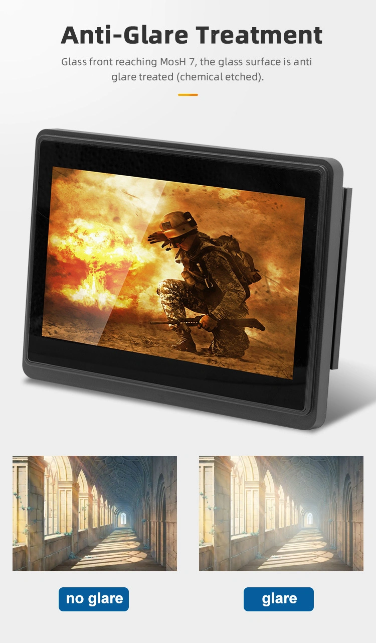 7-Inch IP65 Watertight Flat-Panel Capacitive Touch-Screen Display for Embedded Industrial Displays