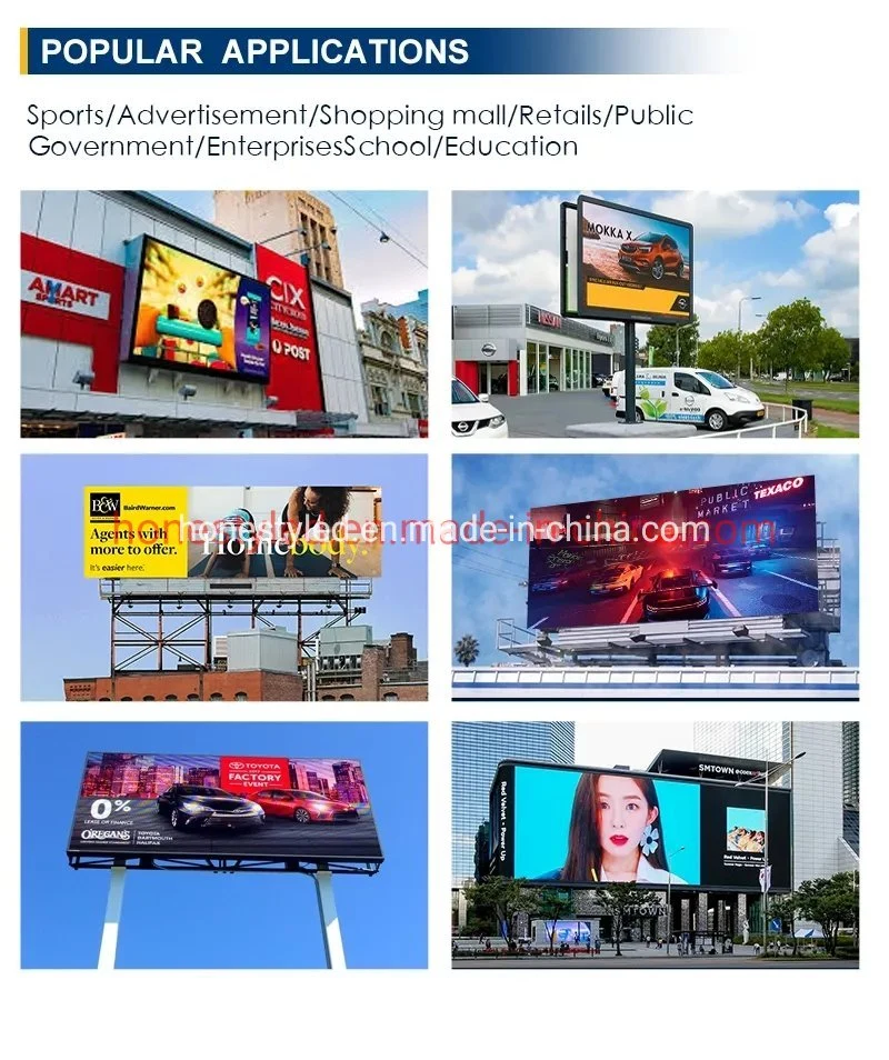 Waterproof Street Pole P3.91 Advertising Fixed Rental Outdoor Screen LED Display LED Exterior Electronic Big Digital Billboard LED Sign