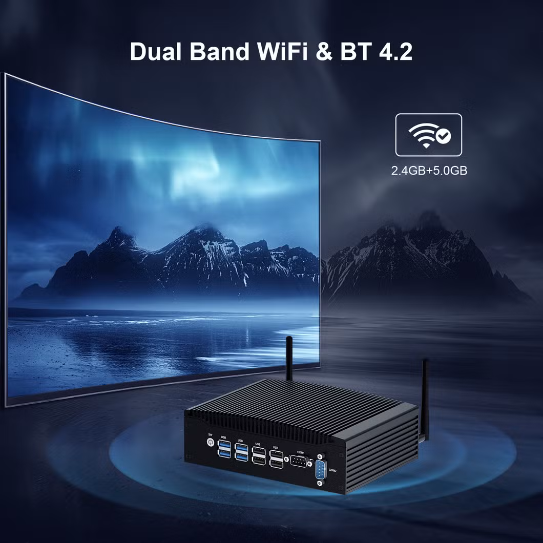Mini PC 8260u Fanless Panel PC RJ45 LAN 2 COM Industrial Dustproof Computer Hardware Software Desktop