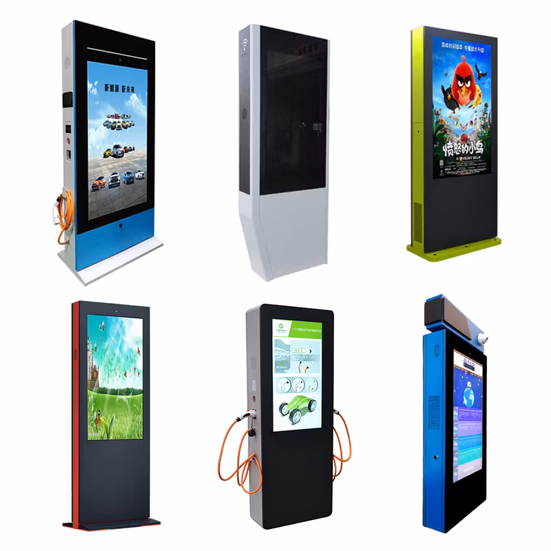 High Brightness Floor Stand Android Network Display 32 Inch Touch Screen Waterproof Bus Stop Outdoor LCD Kiosk