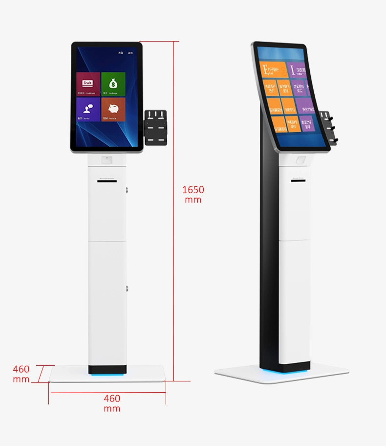 Curved Screen Self-Service Terminal All-in-One PC Free Standing Interactive Multi Touch Multimedia Kiosk