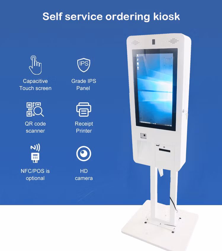 Custom Manufacturer Android Self Service Ordering Kiosk with Hardware Software Turnkey Solution