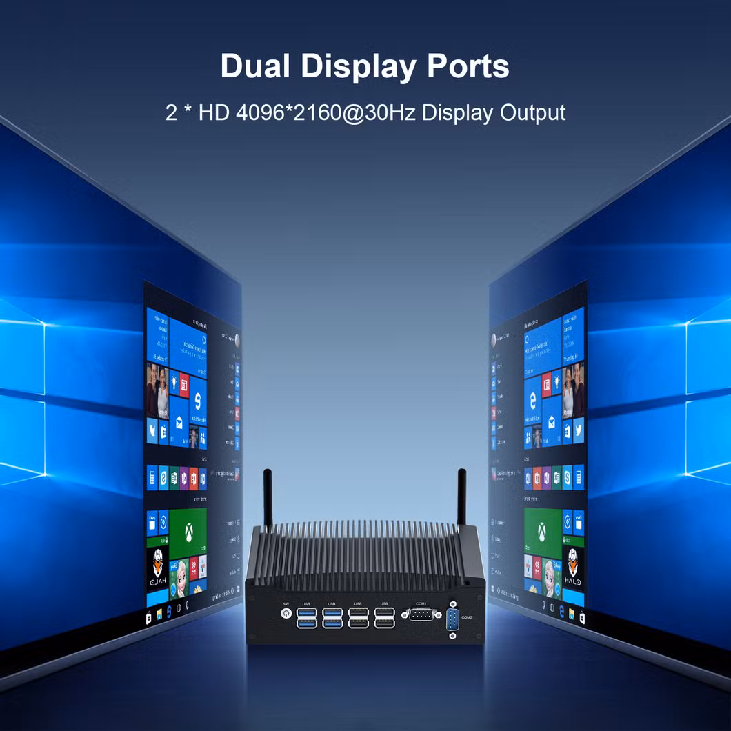 Mini PC 8260u Fanless Panel PC RJ45 LAN 2 COM Industrial Dustproof Computer Hardware Software Desktop