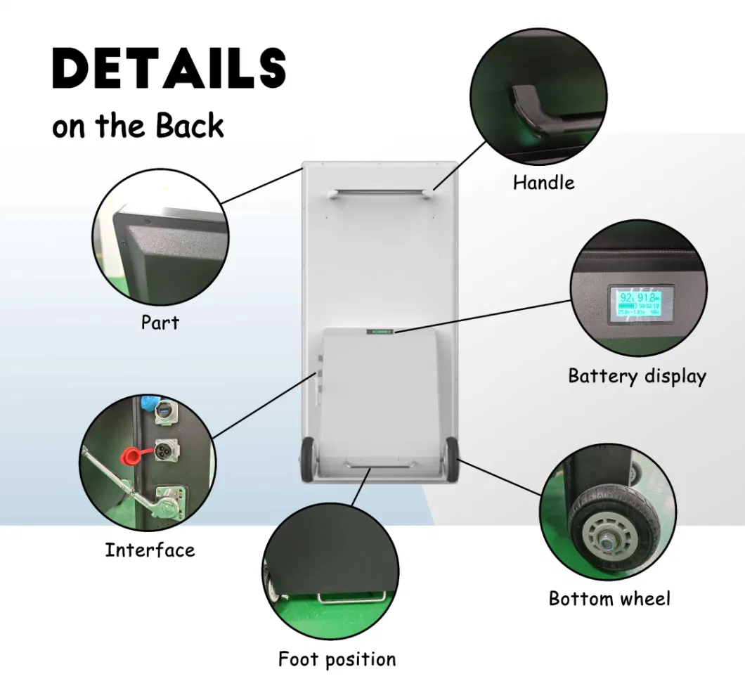 43 Digital Advertising Screen Outdoor Battery Powered Digital Signage Movable Kiosk Display Digital Signage