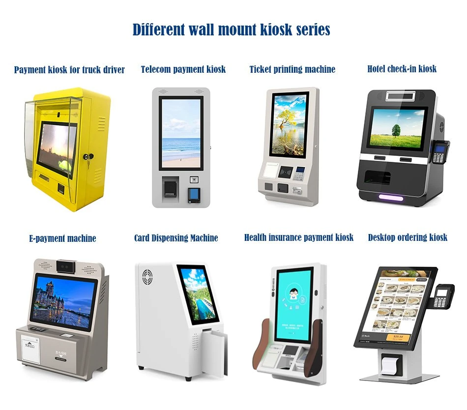 Digital Window Restaurant Self Service Ordering Payment Kiosk Curved Touchscreen Unattended Terminal Kiosk