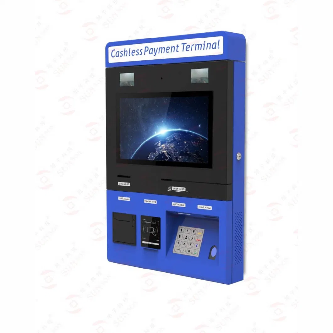 10.1 15.6 21 22 Wall-Mount Wall Mounted Cashless Retail ATM Payment Kiosk