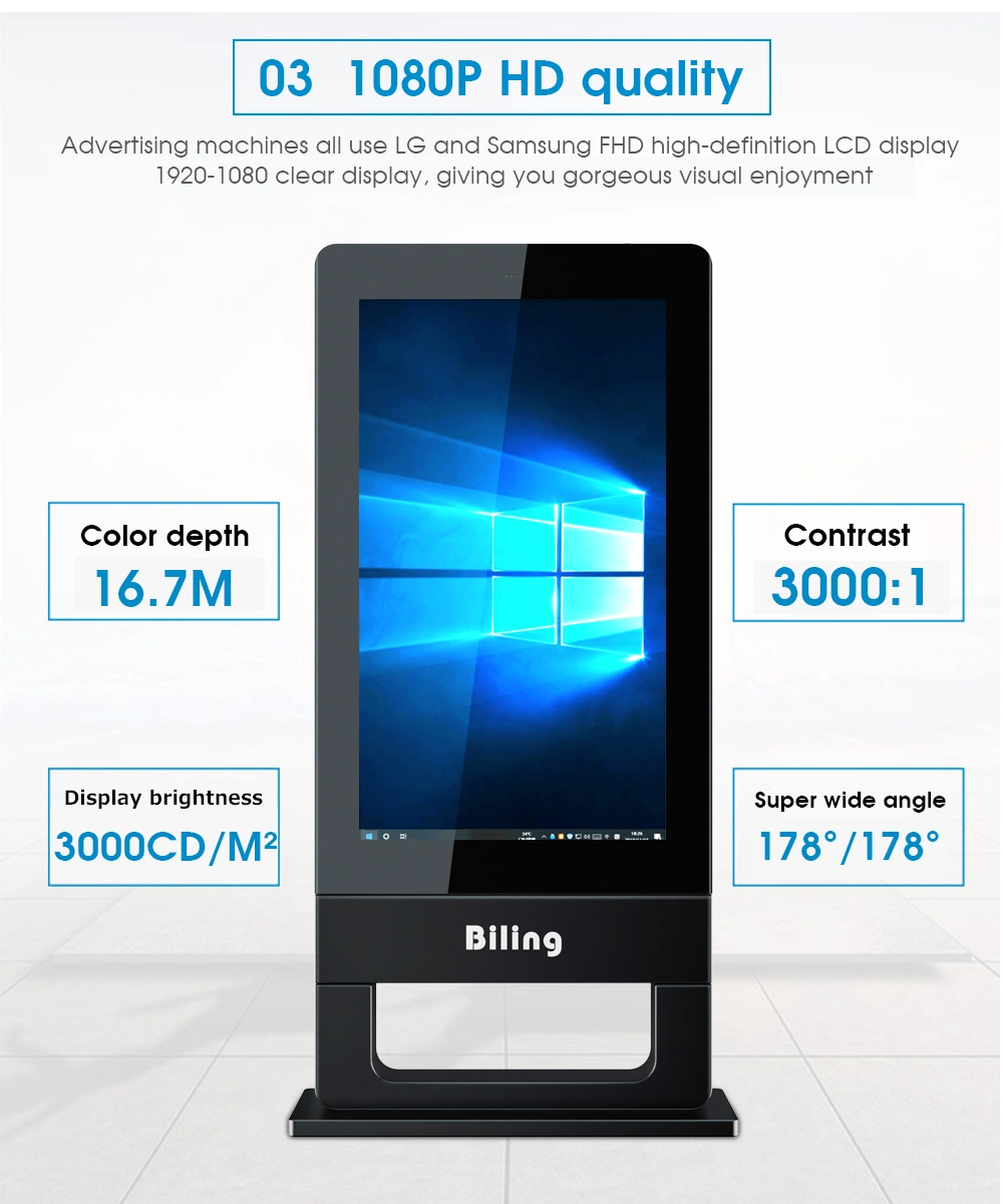 Digital Advertisement Player Touch Screen Outdoor LCD Totem Kiosk Digital Signage Price 55 Inch