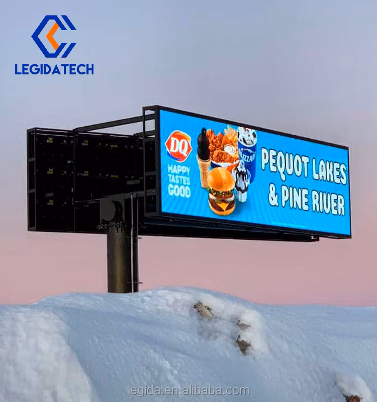 Legida P5mm P6 P8 P10 Back Service Big Video Wall Screen Outdoor LED Display 3D Outside Building Advertising Digital Billboard