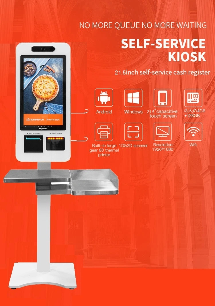 43 Inch Self Checkout Service Kiosk Digital Signage Machine LCD Display Android Windows OS Touch Screen Interactive Bill Payment Terminal Kiosk