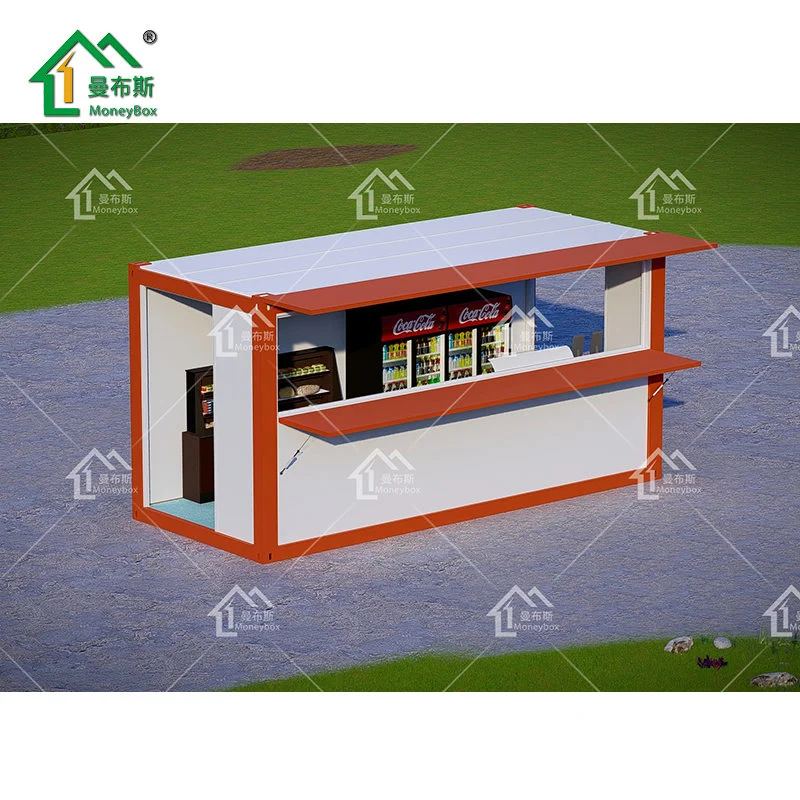 20FT Outdoor Waterproof Prefab Modular Modern Portable Tiny Luxury Flat Pack Pop-up Fast Food Snack Drinks Mobile Container Kiosk