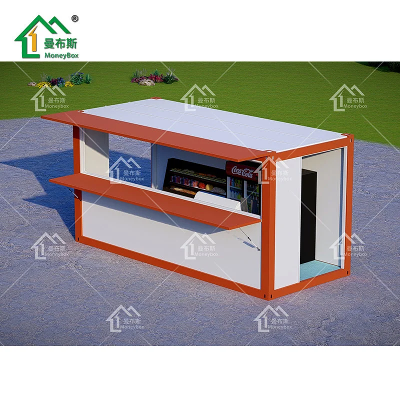 20FT Outdoor Waterproof Prefab Modular Modern Portable Tiny Luxury Flat Pack Pop-up Fast Food Snack Drinks Mobile Container Kiosk