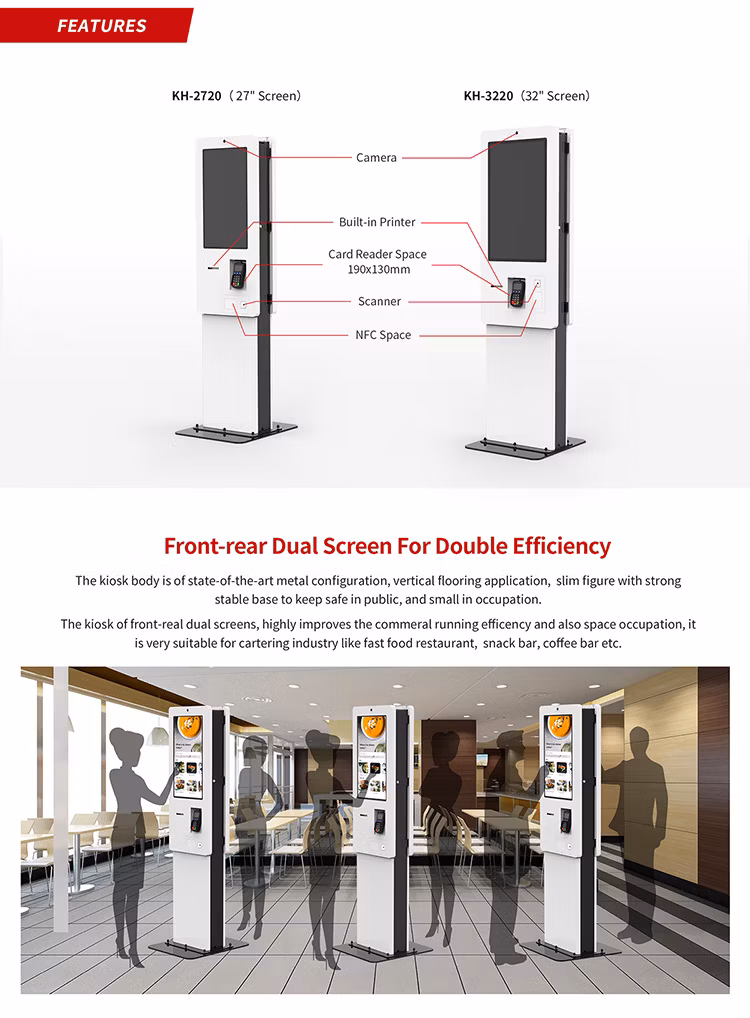 Self-Service Kiosk Smart Teller System Customized Multifunction with Cash Recycle