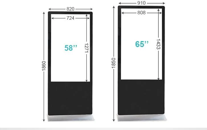 55 Inch Rk3288 WiFi Touch Screen Kiosk, WiFi/3G Advertising Display Player Digital Signage Digitalsignageadvertising