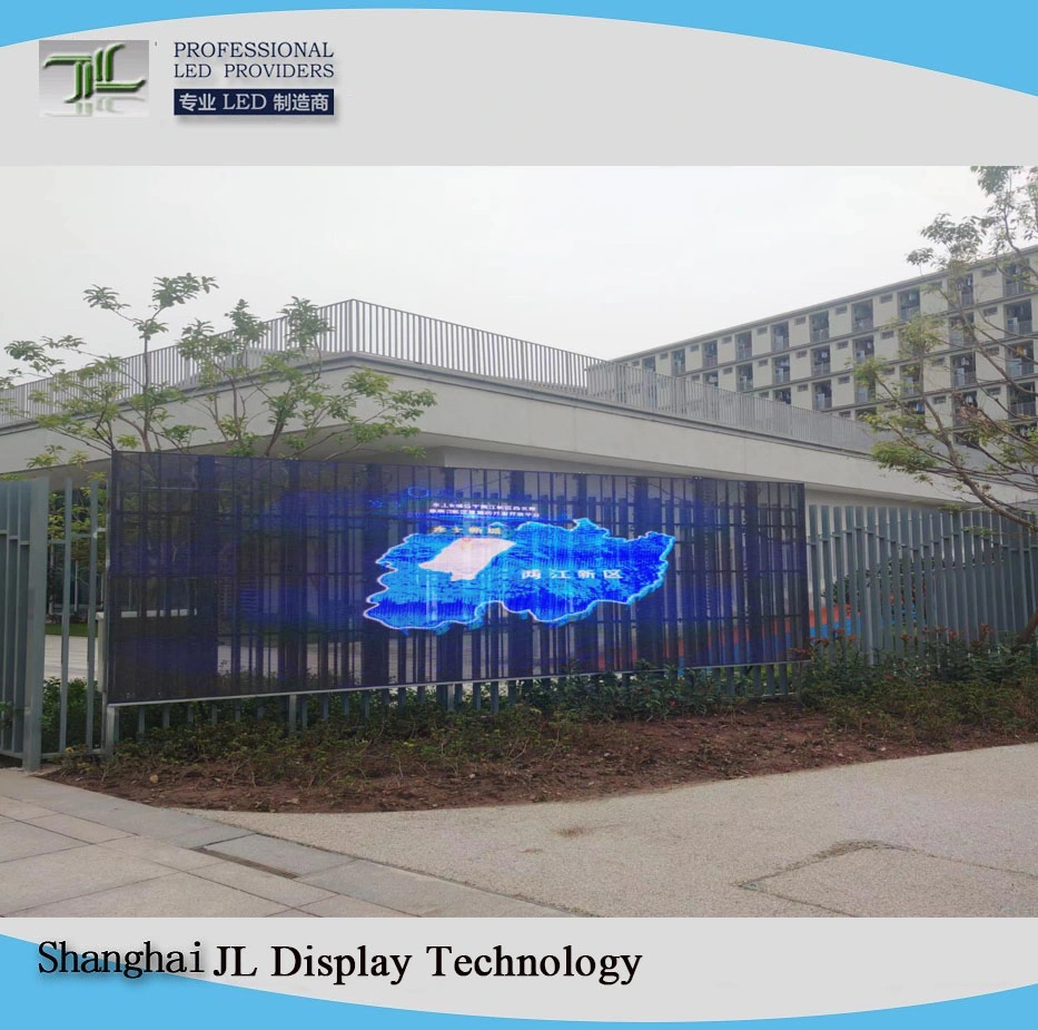 Outdoor Full Colour Window Glass Transparent LED Screen Display LED Panel P3.9 P7.8 P10.4 P10 P15 LED Advertising Screen Billboard for Fixed Installation