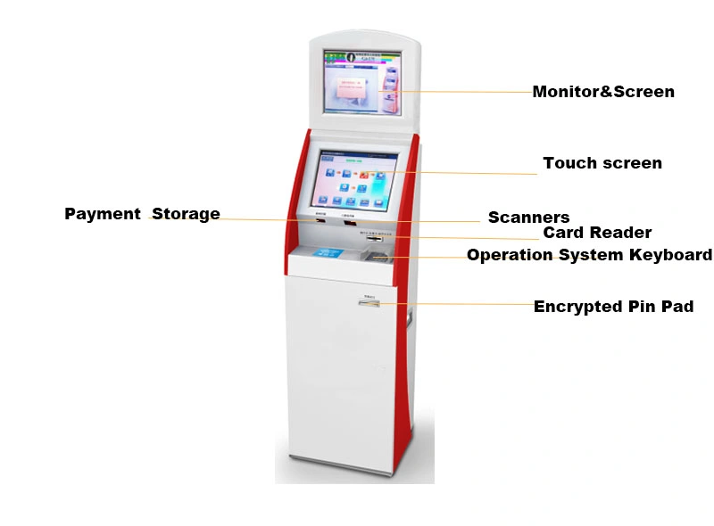 High Quality LCD Display Touch Screen Self Service Payment Kiosk