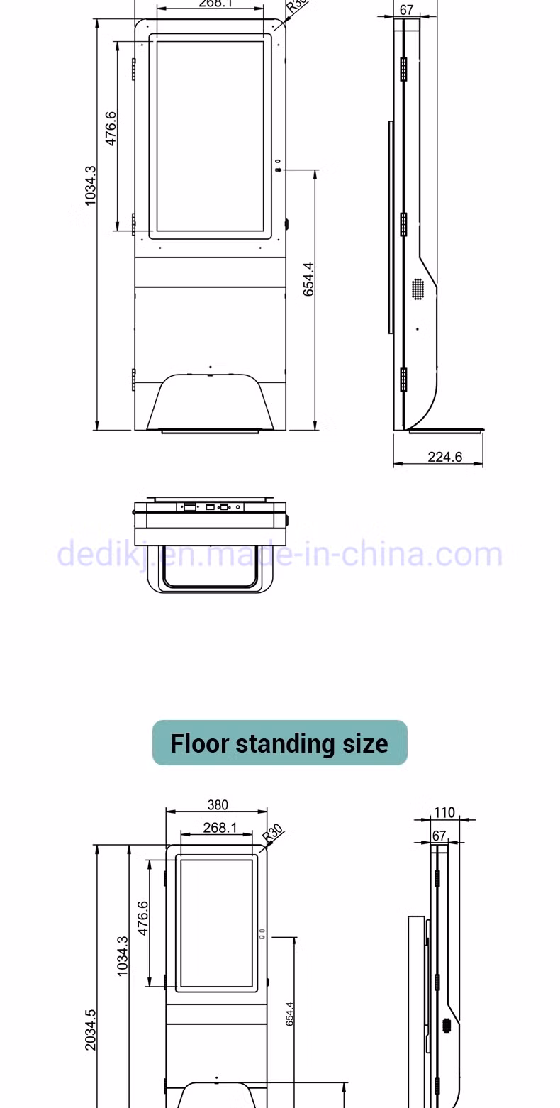 Floor Stand Electronic Hand Sanitizer Alcohol Gel Dispenser Soap Dispenser Kiosk