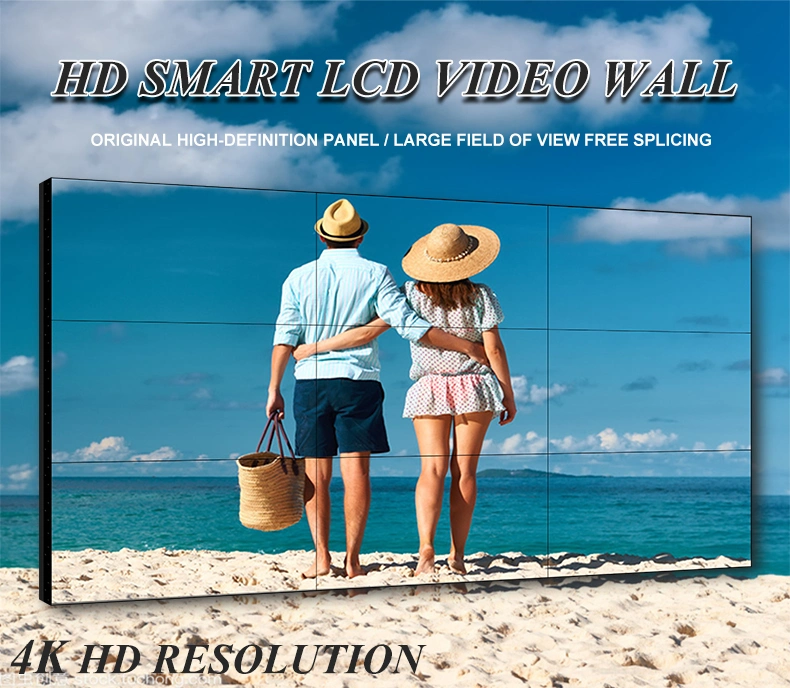 High Quality HD Screen Videos Player Kiosk 3X3 2X2 4X4 Ultra Narrow Bezel 55 Inch LED Display LCD Video Wall for Advertising Display