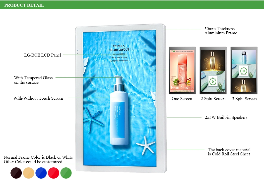 Indoor Advertising 35inch Shelf LCD Display Screen Digital Signage for Stores