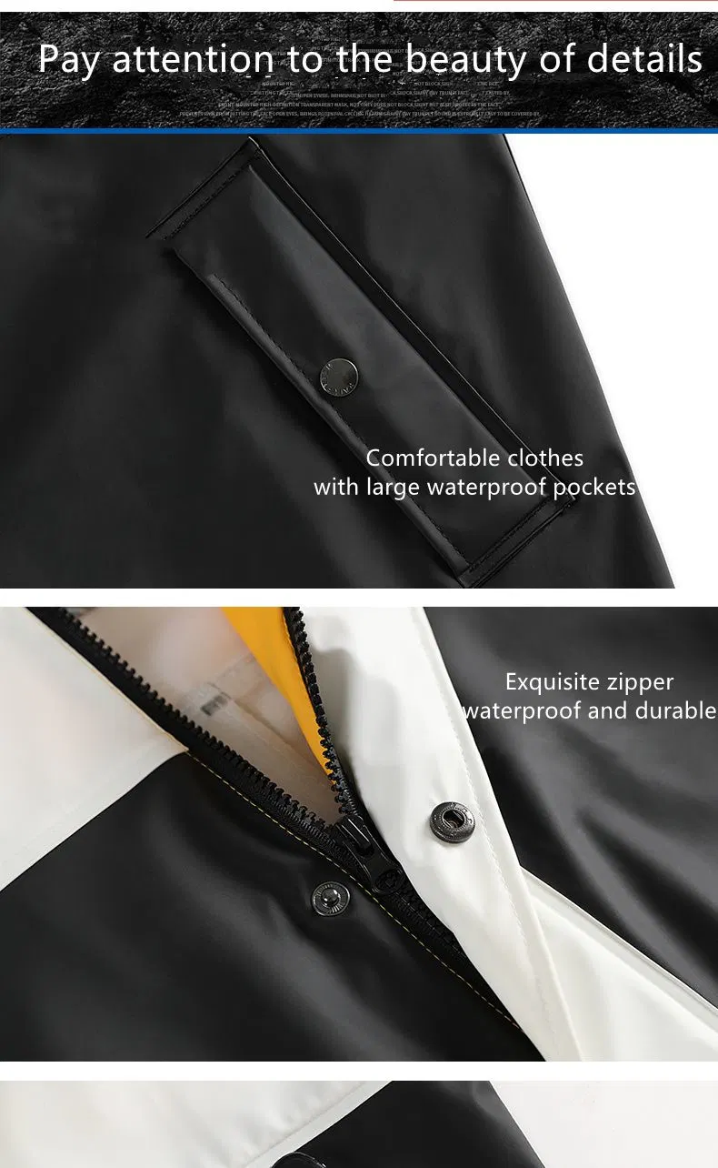 Fashion Motorcycle Long Raincoat Suit Rain Jacket Adult Men Women Rain Coat