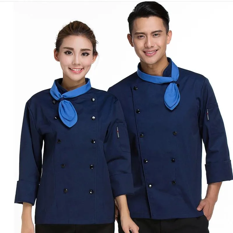 High Quality Long Sleeves Chef Uniform Executive Chef Coat Men Uniform White Chef Coats