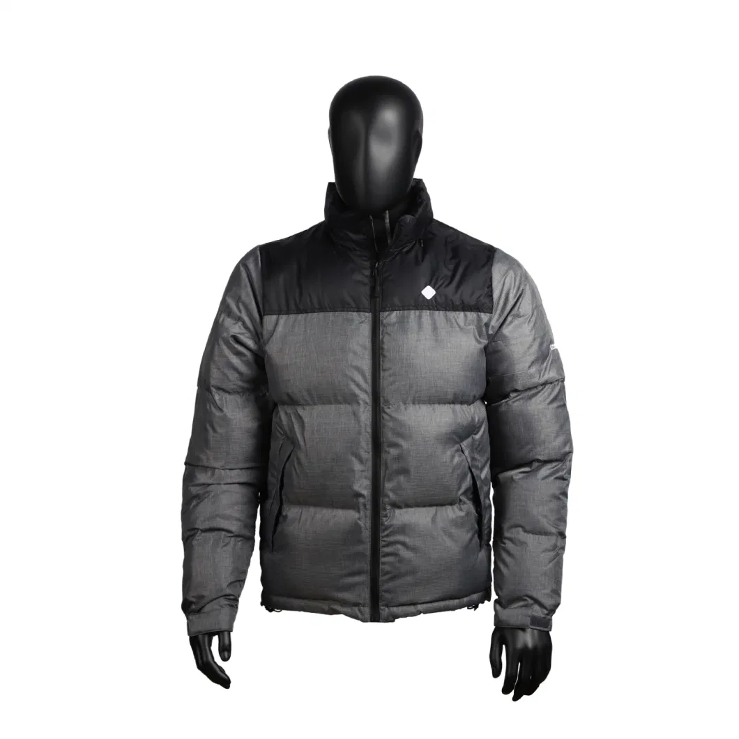 Men Outwear Winter Warm Duck Down Jacket Thick Hooded Custom Hybrid Softshell Puffer Coat Parka Quilted