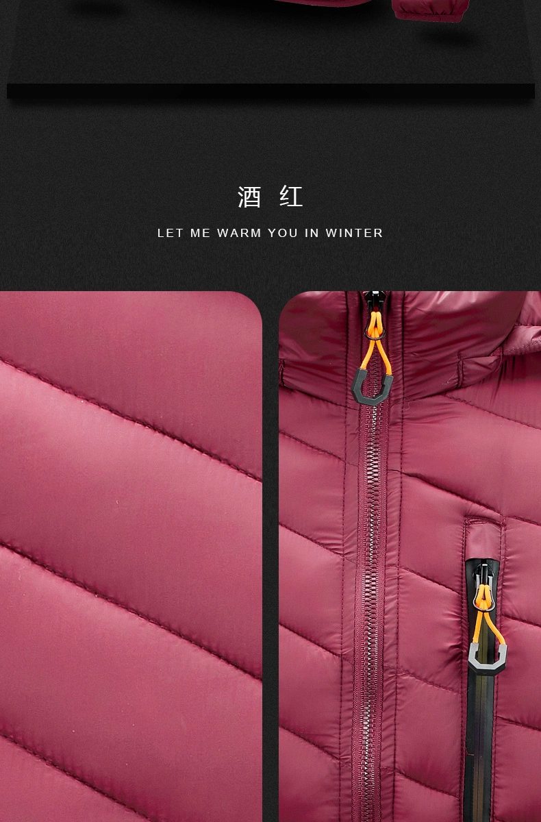 2023 New Spring Autumn Hooded Soft Parkas High Quality Jacket Zip Hooded Men′s Padding Jackets